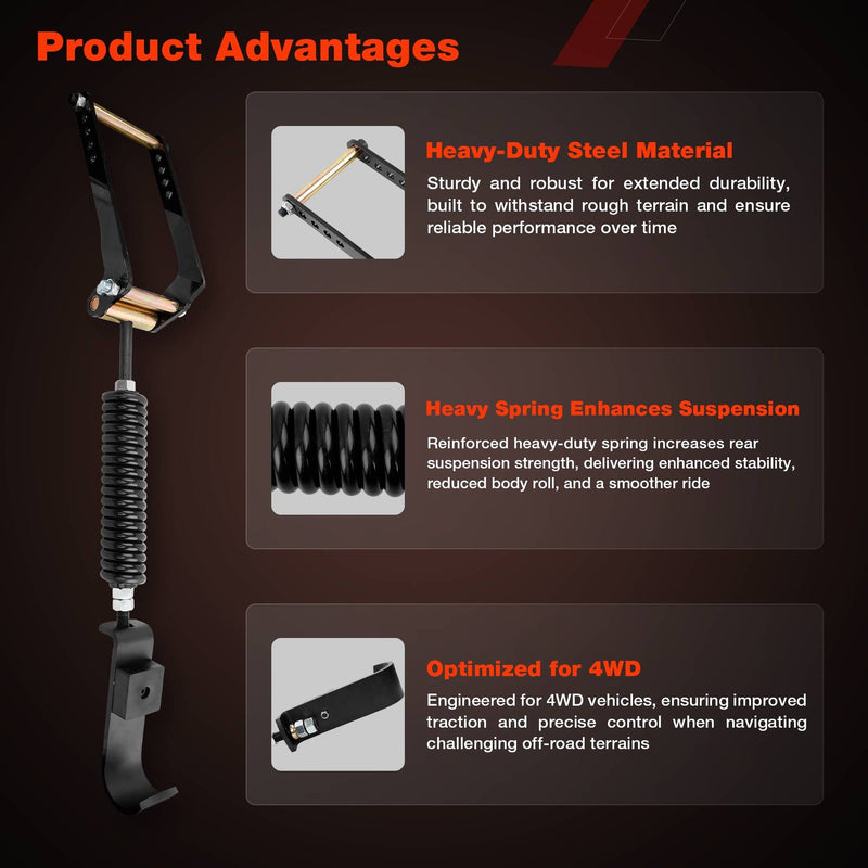 3611 YHD Rear Leaf Spring Suspension Heavy Duty Kit For Ford F150 4WD 2009 2023