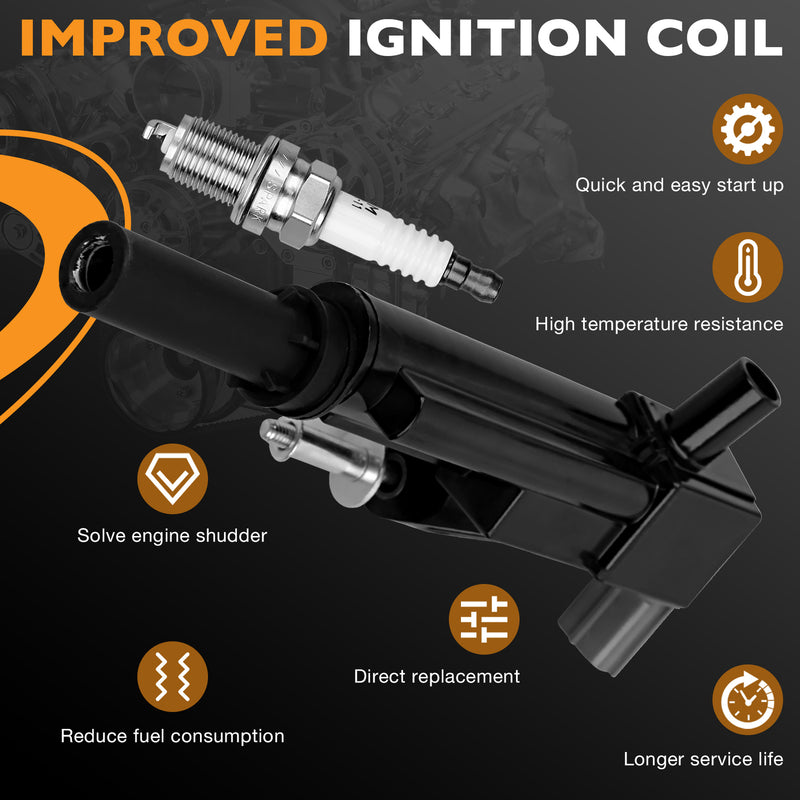 UF640 Ignition Coils Spark Plug Pack Wire for Dodge Durango Jeep Liberty 3 Piece