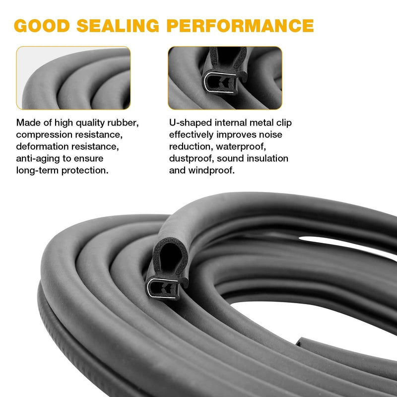 Door Rubber Weatherstrip Seal for Peterbilt 359 370 377 379 380 86 07 13.5 Ft 2X
