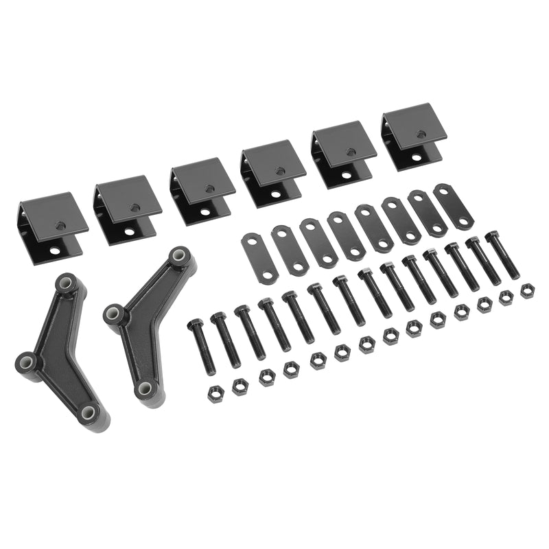 Trailer Axle Shackle Kit Powder Coated Equalizer Shackle Strap Hanger Kit