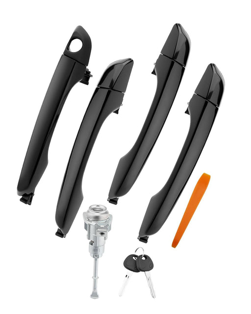 DURAFORCE Outside Exterior Door Handles Lock Cylinder Kit for Hyundai Elantra 17 20 4X