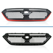 DURAFORCE Front Bumper Grille Grill Black with Red Trim for 2022-2023 for Subaru WRX Sport