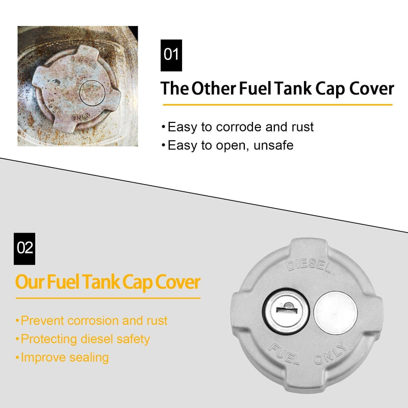 2 3/8 Locking Diesel Fuel Cap for 02 and Up Freightliner M2 Small Semi Box Trucks