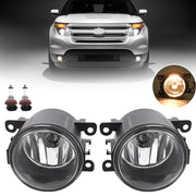DURAFORCE Clear Lens Fog Lights Bumper Lamps 2Pcs New for Ford Explorer 2011-2015