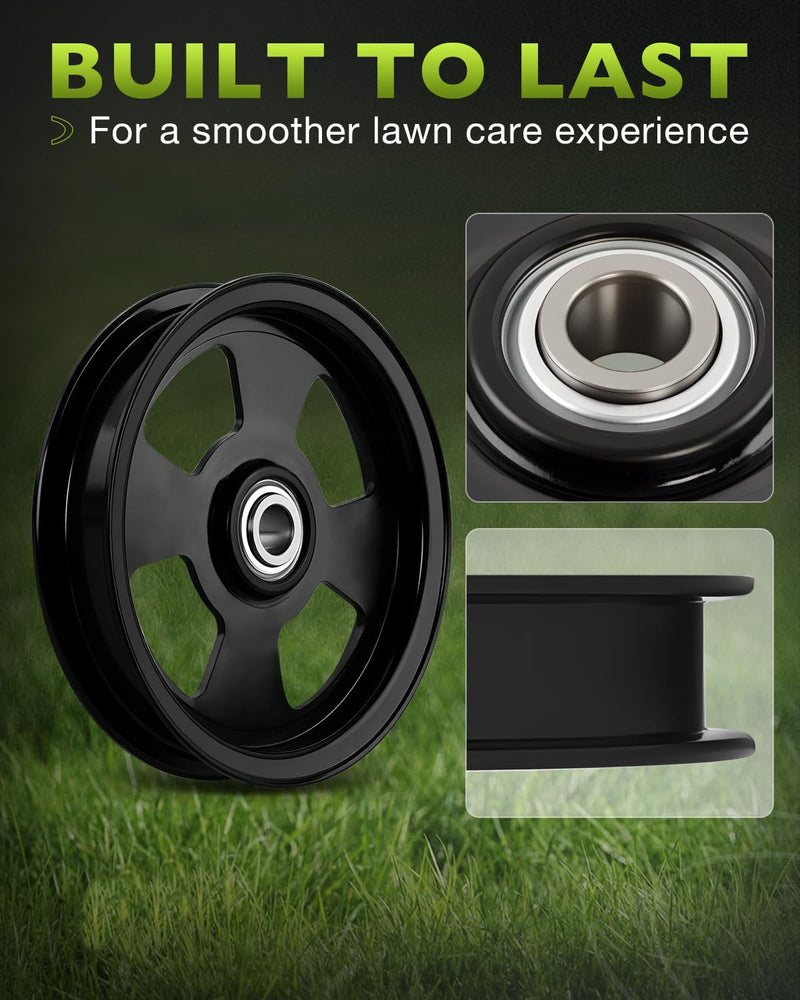 602821 Deck Flat Idler Pulley for Hustler ATZ Super Z X ONE Lawn Mower Black