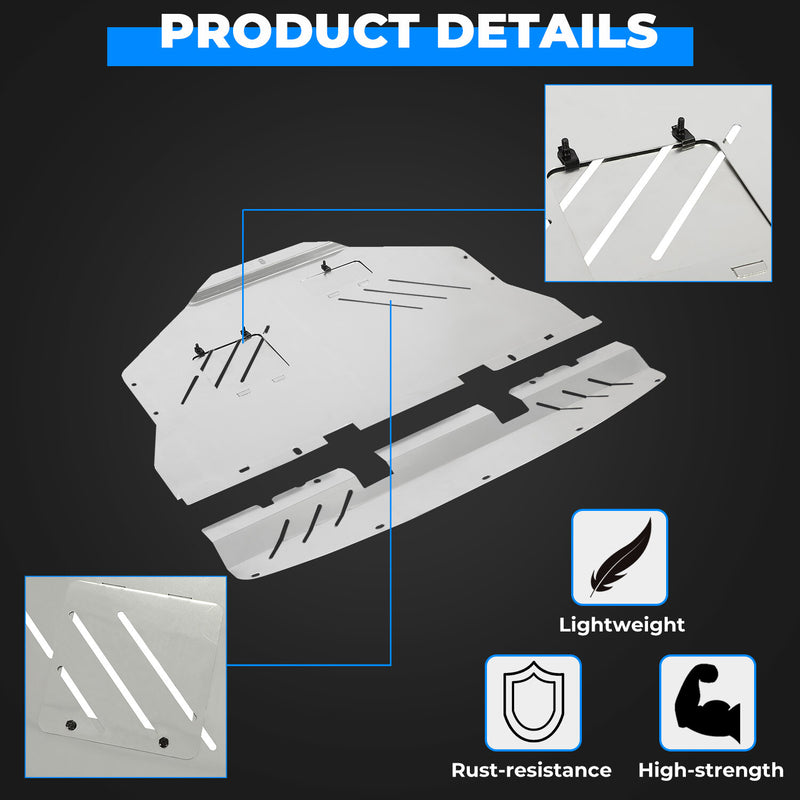 Engine Splash Shield Under Tray Skid Plate for Subaru WRX Impreza 11 14 Aluminum