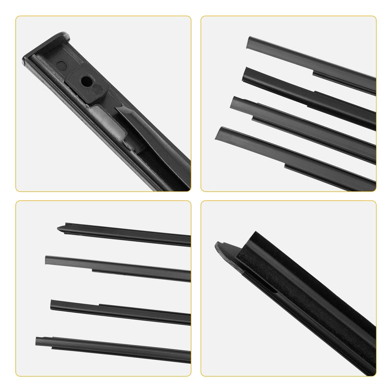Weatherstrip Window Moulding Trim Seal Kit for 09-23 Dodge Ram 1500 2500 4 Pc