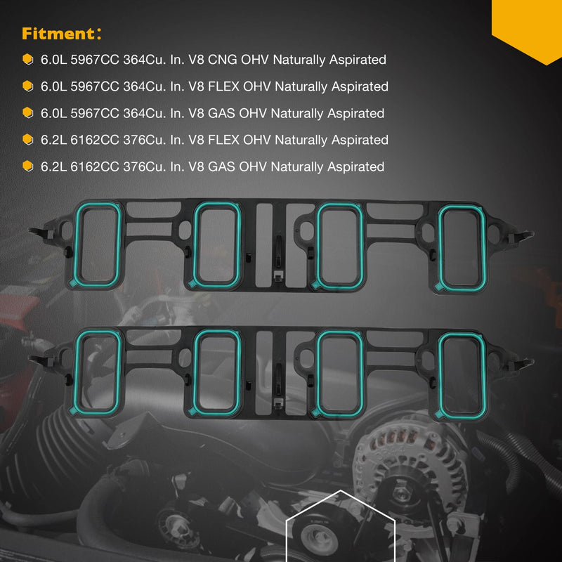 Intake Manifold Gasket for GMC Savana Chevy Silverado Cadillac Hummer 2007 2016