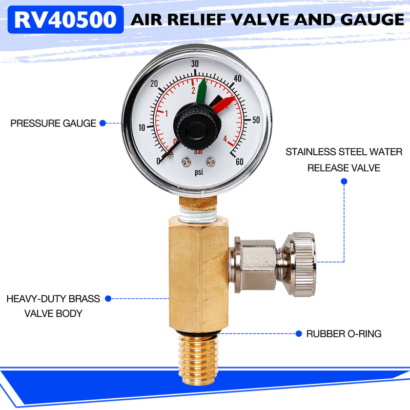 R0357200 Filter Pressure Gauge Air Relief Valve Assy For Jandy Pool CV CL DEV