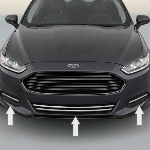 DURAFORCE Chrome Grille Grill Trim for Ford Fusion 13 to 18 14 15 16 17