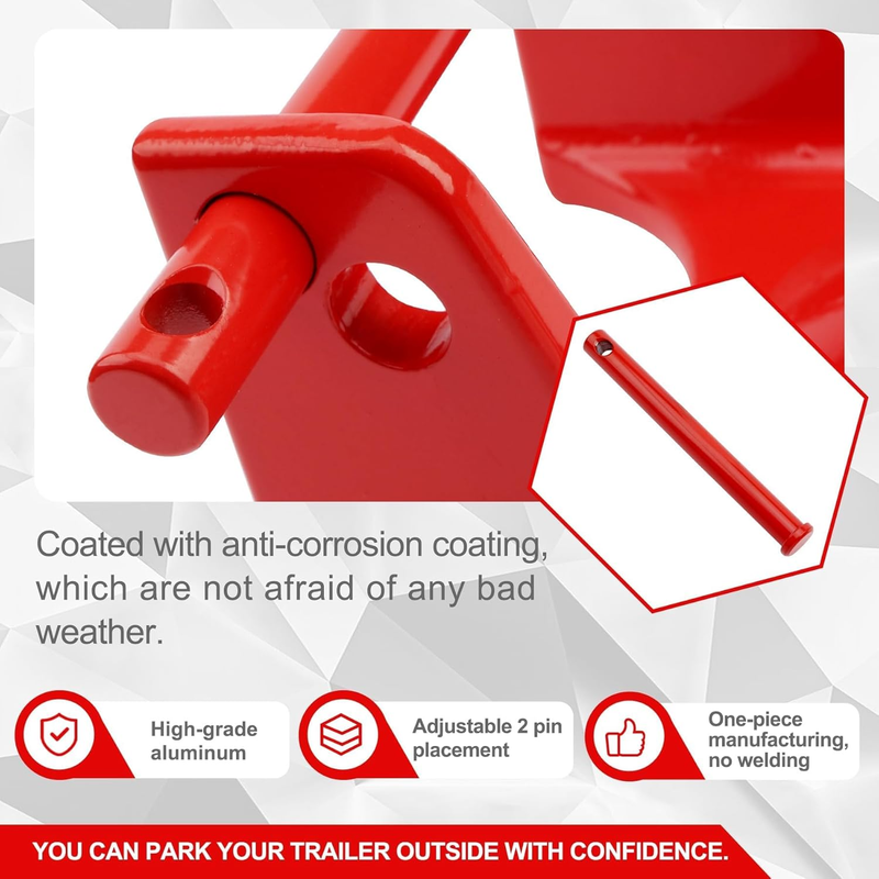 Gooseneck Trailer Hitch Lock with Key for RV Heavy Trailers Livestock Hauler