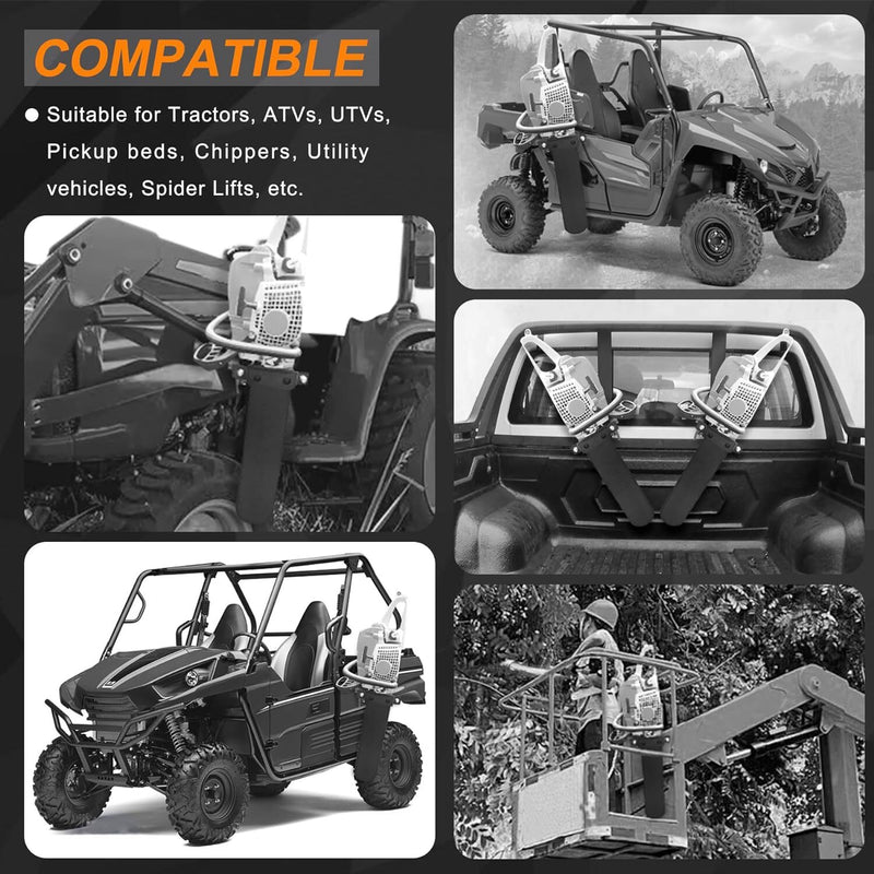 20 Inch Universal Chainsaw Scabbard Carrier Kit for Tractor ATV UTV Truck
