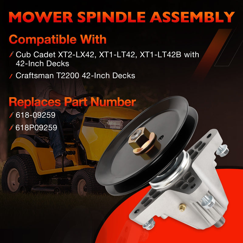 618 09259 618P09259 Spindle for Cub Cadet MTD XT1 LT42 XT2 LX42