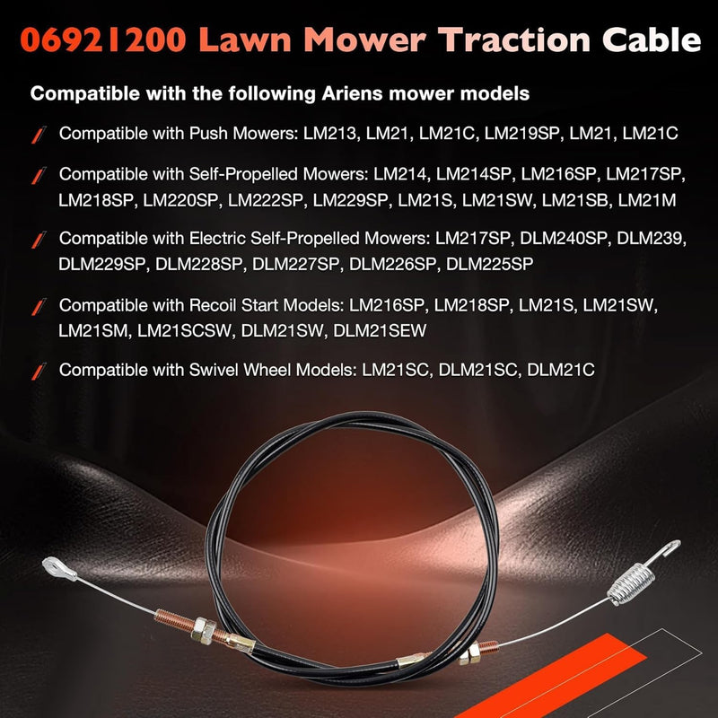 06921200 Traction Cable for Ariens 907254 911042 911046 911047 911044 911045