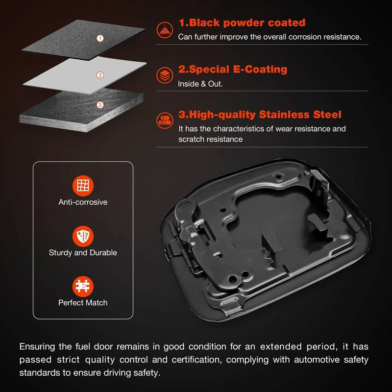 7735035050 Fuel Filler Gas Tank Door Cover Lid Cap for Toyota 4Runner 2003 2009