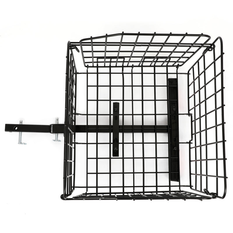 Folding Rear Basket Accessory for Most Mobility Scooters Sturdy Steel Black