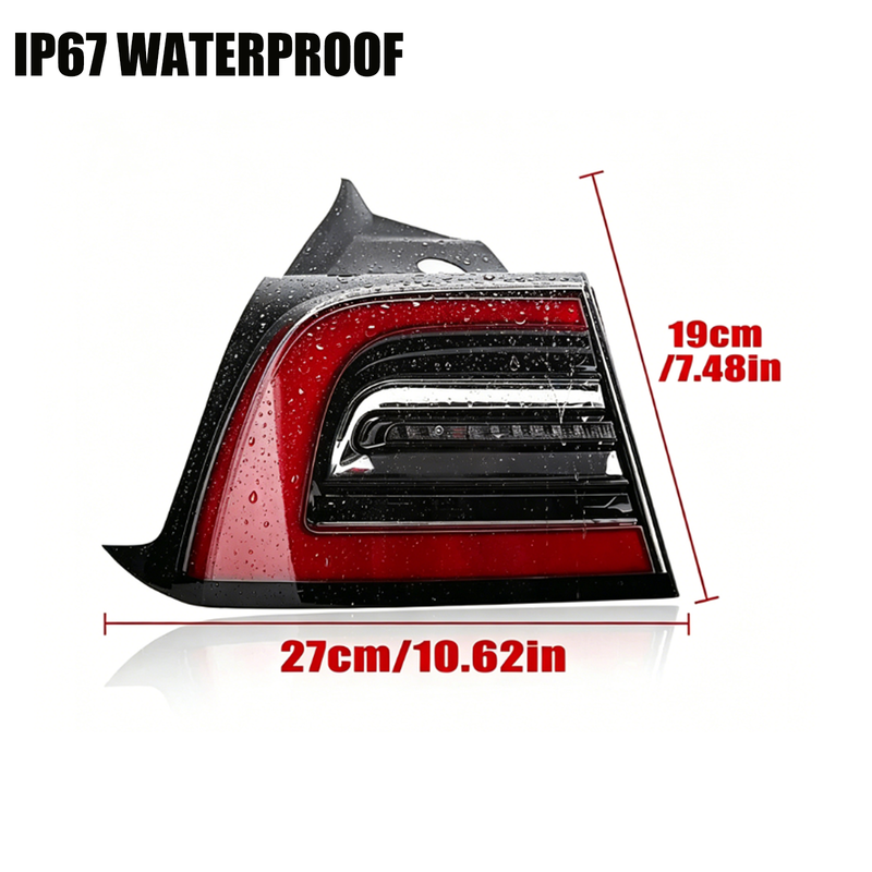 3pin For 2017-2023 Tesla Model 3 LED Outer Rear Tail light Lamp Left Driver Side