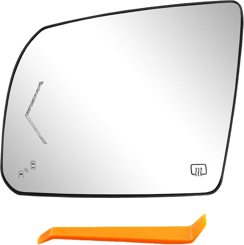 Left Driver Heated Mirror Glass with BSM for Toyota Tundra Sequoia 2002 2020