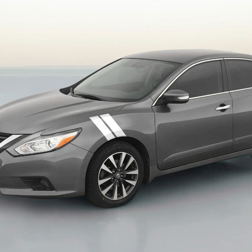 DURAFORCE 3 Inch Dual Fender Stripe Hash Mark Decal Graphic Kit For Nissan Altima