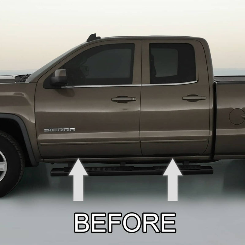 DURAFORCE Chrome Side Door Rocker Panel Molding for GMC Sierra 14-17