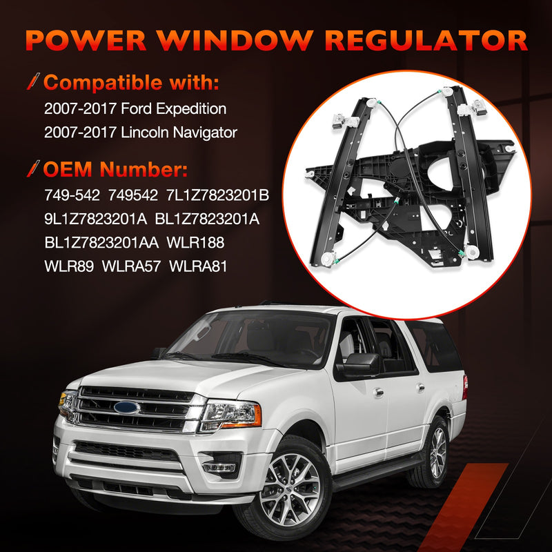 Window Regulator Front Driver Side for Lincoln Navigator Ford Expedition 07 17