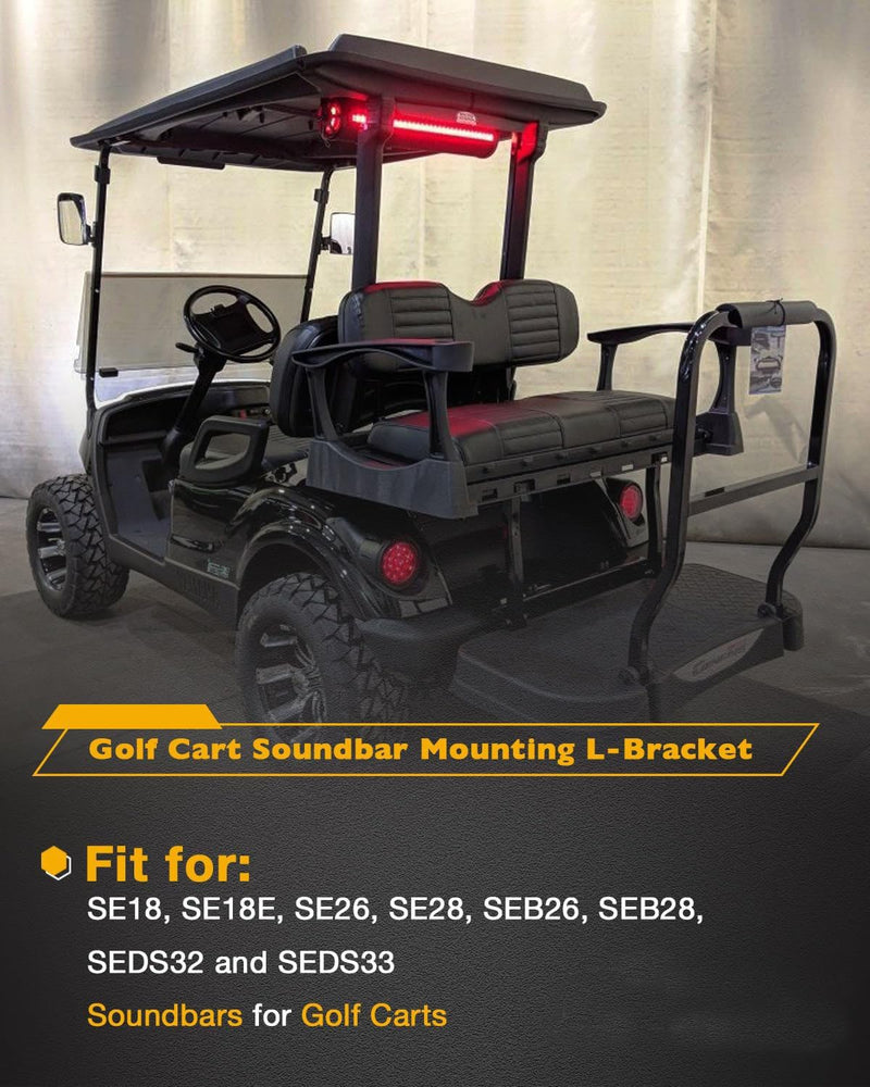 Universal Soundbars Mounting L-Bracket for Golf Cart SE18 SE18E SE26 SE28 SEB26