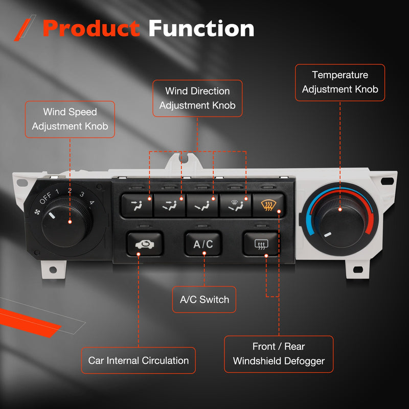 Heater A C Climate Control Module Panel Switch for Honda Accord Odyssey 1998-04