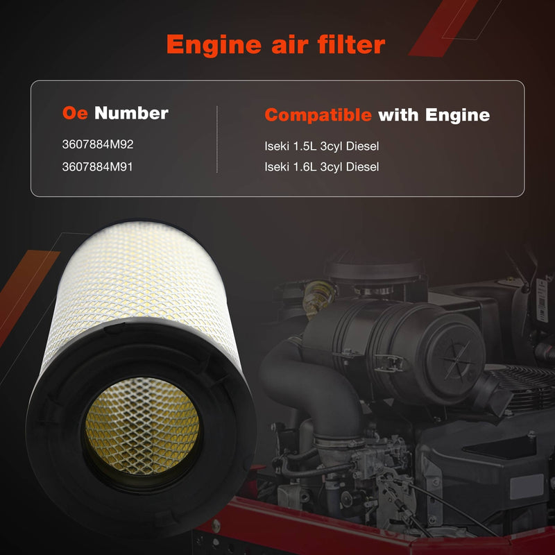 3607884M92 Air Filter for Massey Ferguson 1233 1526 1528 1529 1531 1532 1533