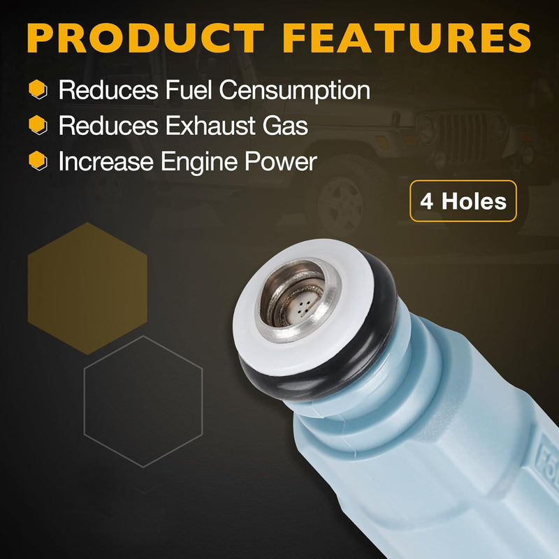0280155715 Fuel Injector For Dodge Ram 1500 2500 3500 5.2L 5.9L 96 To 99 8 Piece