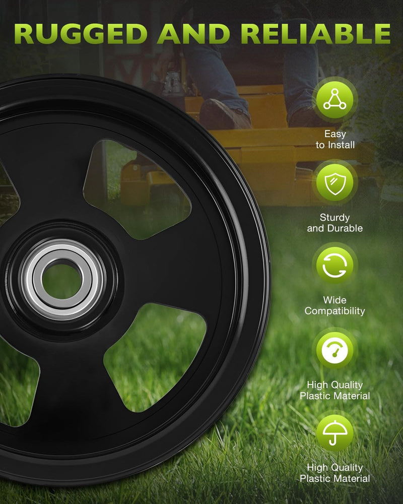 602821 Deck Flat Idler Pulley for Hustler ATZ Super Z X ONE Lawn Mower Black