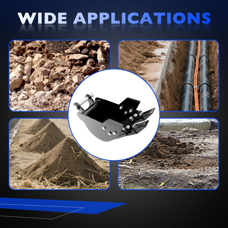 200mm Narrow Digging Bucket Attachment For 0.8 To 3.0 Tons Mini Excavator