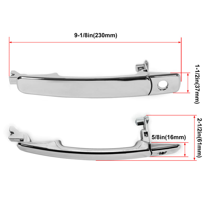 Door Handle Front Driver Side Outside Exterior Chrome for Nissan Rogue 2011-2015