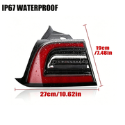 DURAFORCE LED Outer Rear Tail light Lamp Left Driver Side for 2017-2023 for Tesla Model 3
