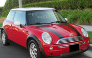 DURAFORCE 5 Inch Vinyl Bonnet Boot Rally Stripes Racing Stripe Kit for Mini Cooper