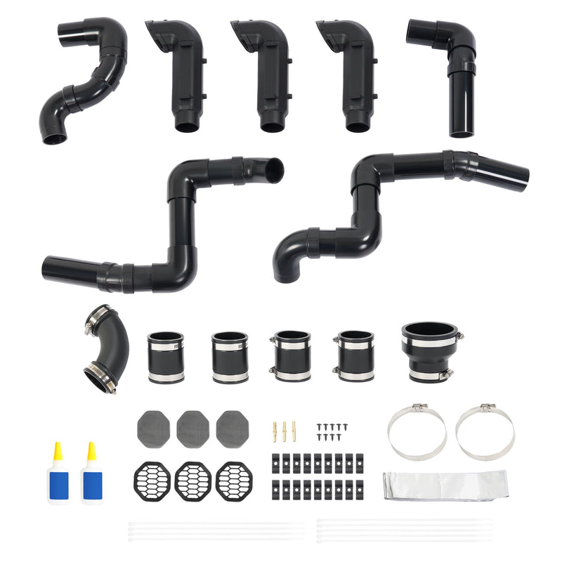 Black Riser Snorkel Kit for Polaris Ranger 500 570 570-4 Midsize 2014-2020