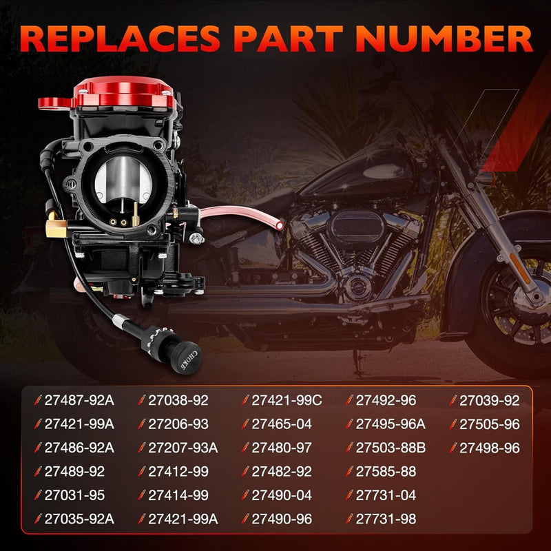 CV40 Carburetor for 88-16 Harley Davidson Sportster 883 1200 XL883 XLH1200