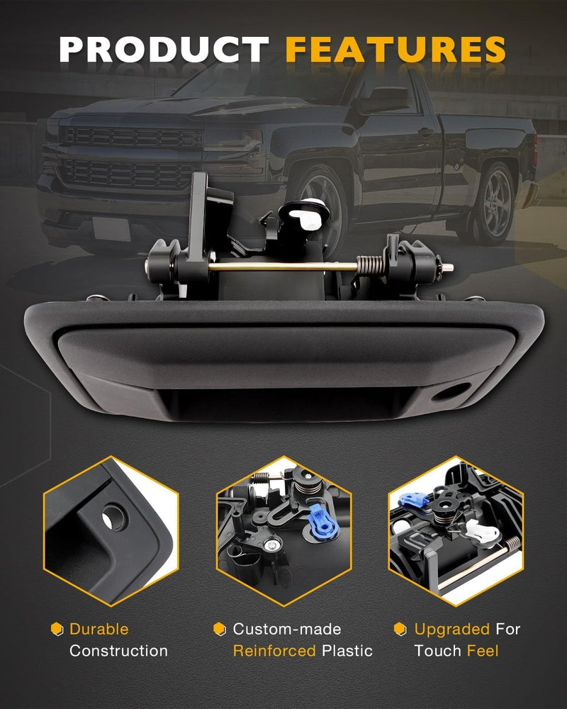 23448681 Tailgate Handle Camera Hole for Chevy Silverado GMC Sierra 2016 2019