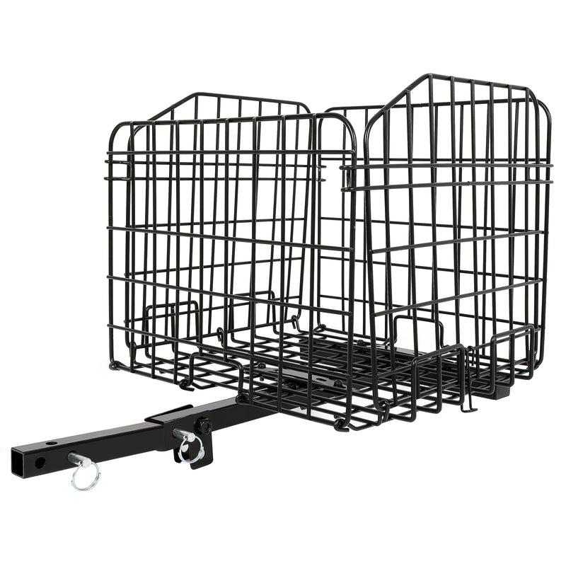 Folding Rear Basket Accessory for Most Mobility Scooters Sturdy Steel Black