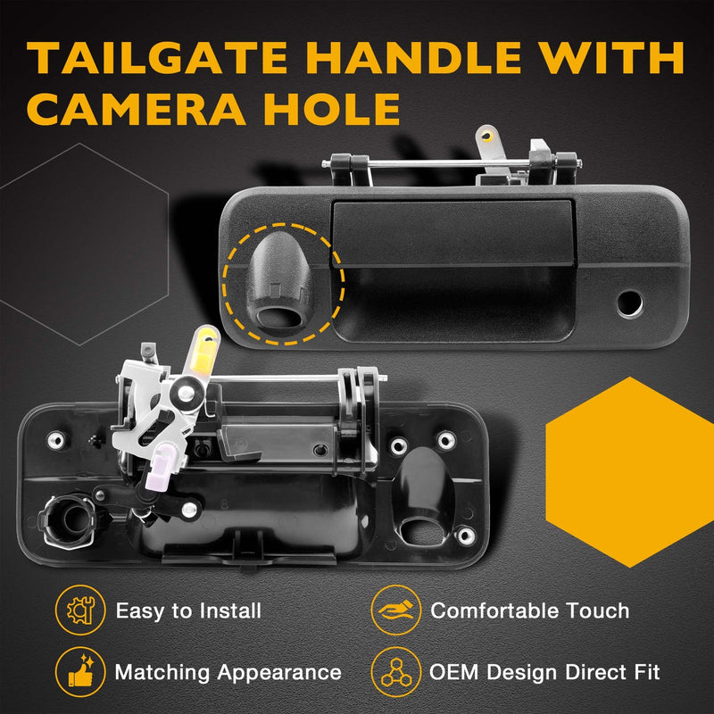 Tailgate Handle Latch Camera Hole Lock Cylinder Key for Toyota Tundra 07 13