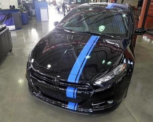 DURAFORCE 6 Inch Offset Vinyl Rally and Racing Stripe Kit for Dodge Dart plus Bonus