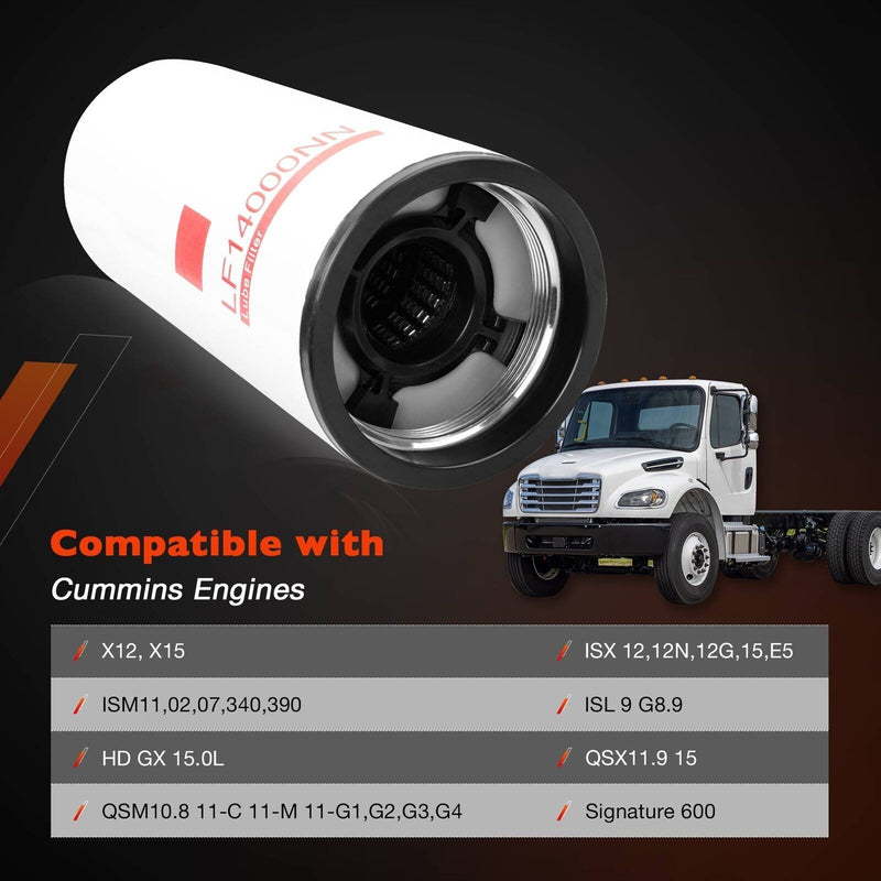 LF14000NN Oil Filters for Cummins Diesel Engines LF9080 LF9001 4367100 2 Pack