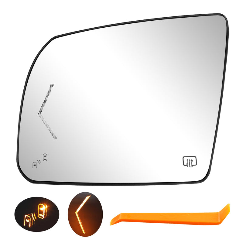 Heated Mirror Glass With BSM Signal Kit for Toyota Tundra 2007 2020 Left Right