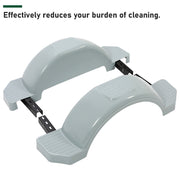 DURAFORCE Set of 2 Single Axle Trailer Fenders For 13" Wheels Tire Skirt Boat (Gray)