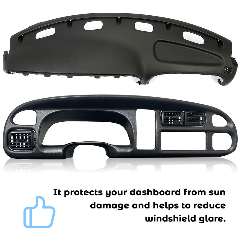 Dash Instrument Panel Pad Replacement Vent for 1998-2002 Dodge Ram 1500 2500 3500