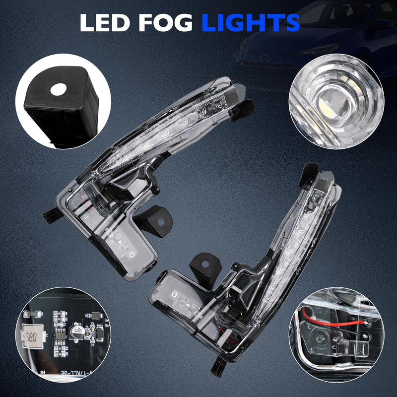 LED DRL Daytime Running Fog Light Kit for Toyota Corolla SE XSE 2017 2019