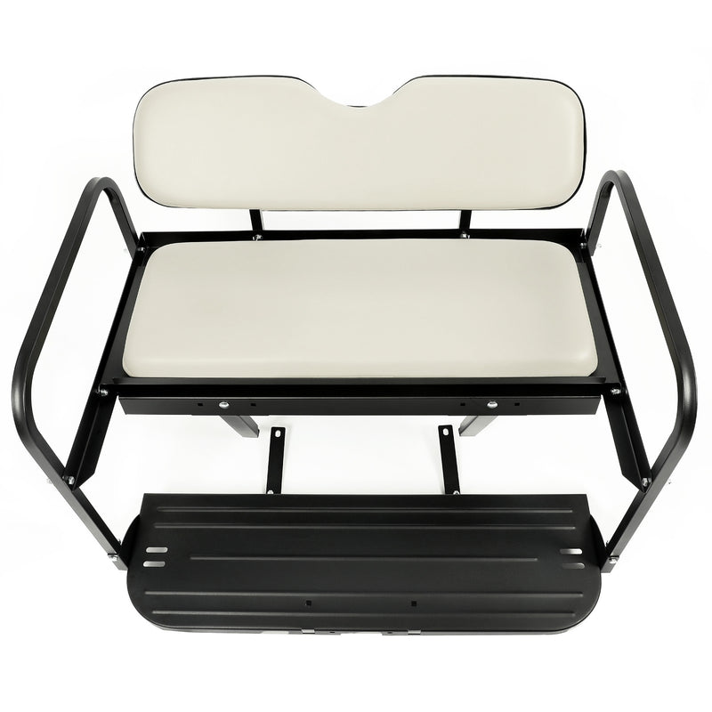 Flip Rear Back Seat for Yamaha Drive G29 Golf Cart 07 to 16 Off White Cushions