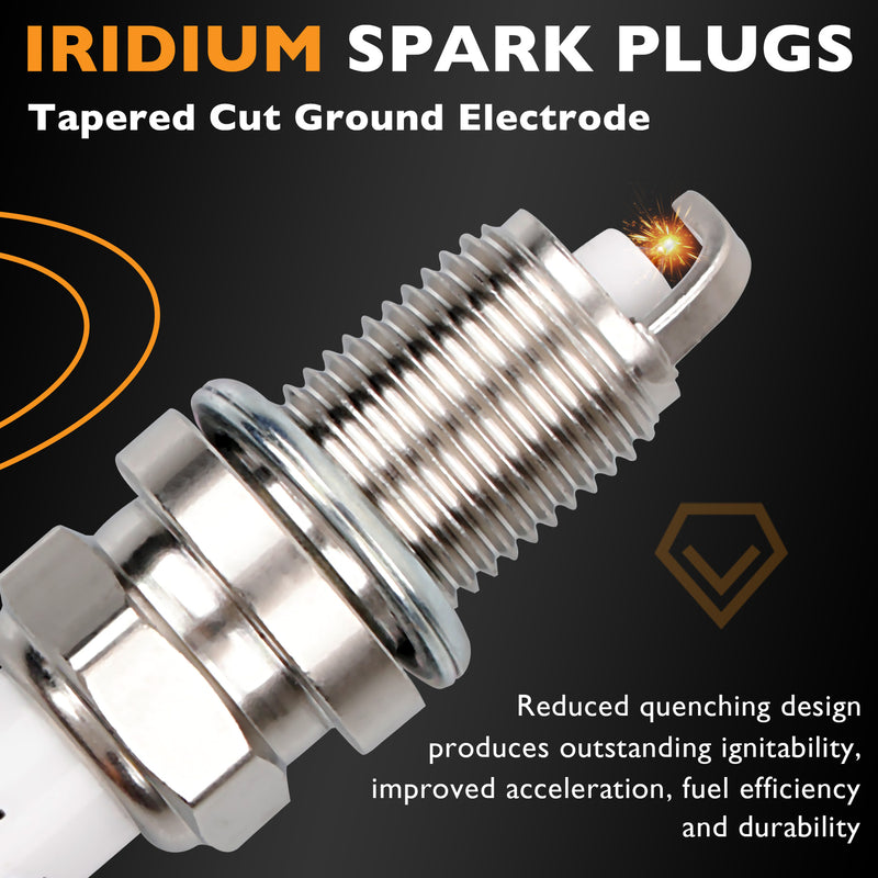 1.8L Ignition Coils and Spark Plugs for Chevy Cruze Sonic Aveo5 09-18 4 Pack