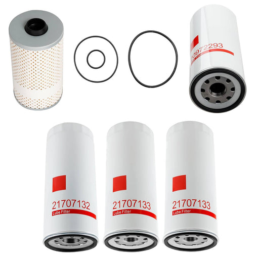 DURAFORCE Oil Fuel Filter Change Kit for Volvo D12 D13 20972293 21707133 FF5369 21707132