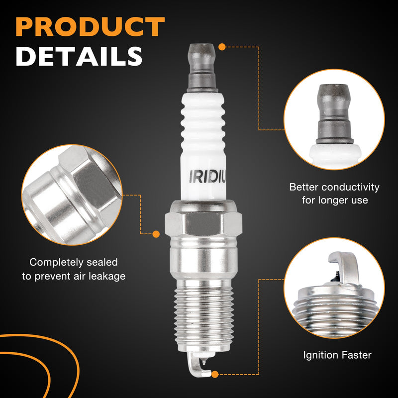 Ignition Coils & Iridium Spark Plugs Wire for Ford F150 Lincoln Mercury 91 01