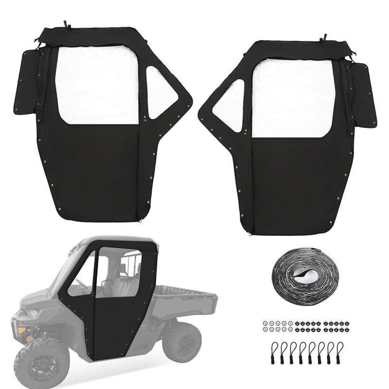 Soft Doors Kit Left Plus Right For Can Am Defender HD 5 7 8 9 10 2016 Plus 2 Seater